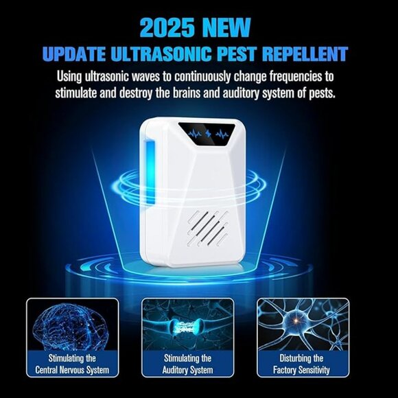 NEW 6 Packs Ultrasonic Pest Control Repeller Plug in Indoor for Insect Bugs - Picture 5 of 7